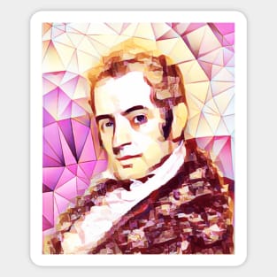 Washington Irving Pink Portrait | Washington Irving Artwork 9 Sticker